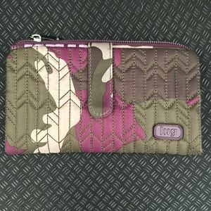 Lug Tram Wallet in camo berry NWOT
